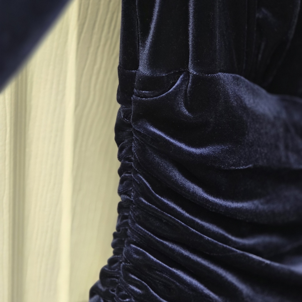 Ralph Lauren Navy Blue Velvet Dress. NWT! - Picture 9 of 12